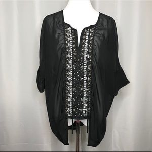 Twenty-Six sheer beaded front blouse
